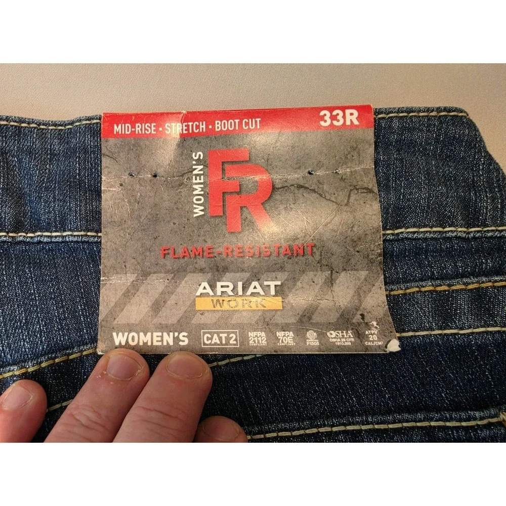 Ariat Work Womens Flame Resistant Mid Rise Stretch Boot Cut 33R CAT2 NWT - Picture 7 of 16